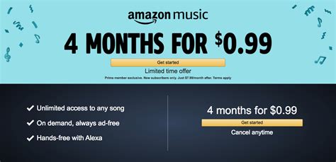 Amazon Music Unlimited Prime Day Deal 4 Months for 99¢! LAST DAY