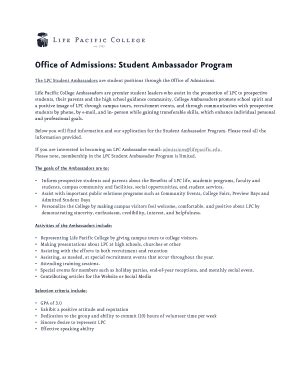 amazon ambassador application form