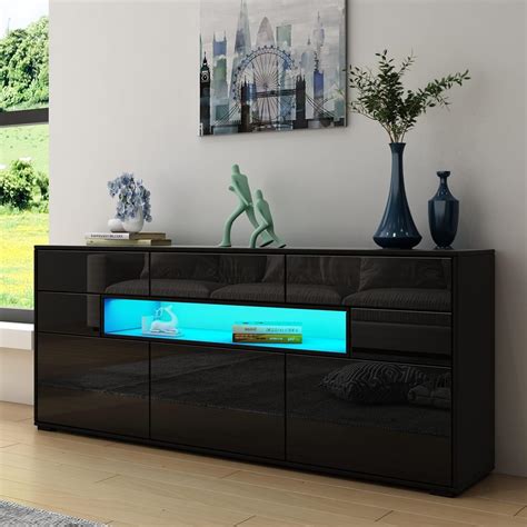 Amazon Black Gloss Sideboard