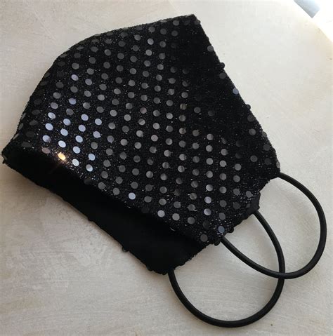 Amazon Black Sequin Face Mask