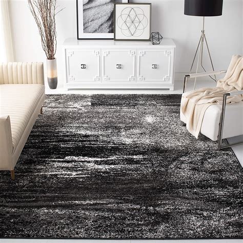 Amazon Black Silver Rugs