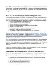 amazon business analyst interview questions and answers pdf