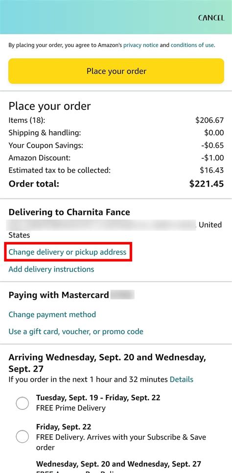 Amazon Change Your Address