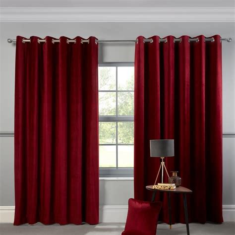 Amazon Curtains Eyelet Red