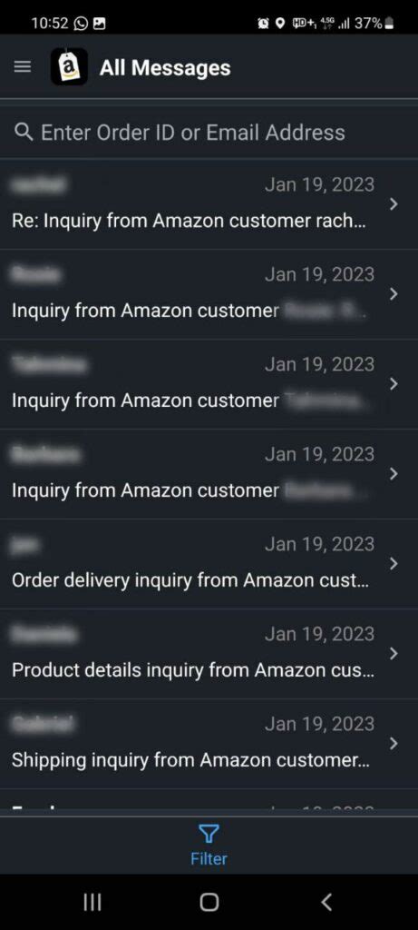 Amazon Customer Message Center