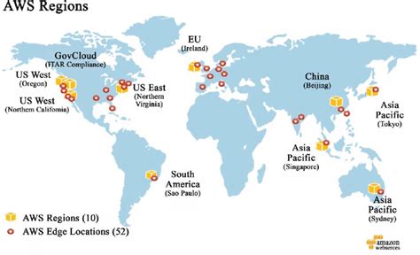 amazon data center locations map