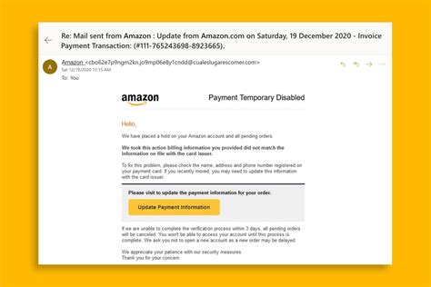 Amazon Email For Scams