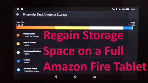 Amazon Fire Tablet Storage Problems