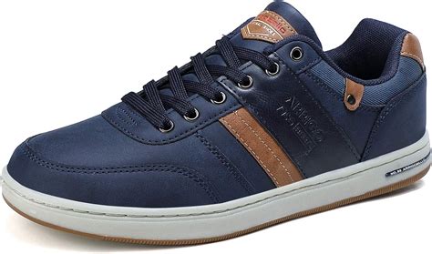 Modische Herren Business Schnürer Halb Sneakers Prints LederOptik