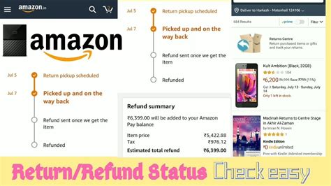 Amazon How To Check Return Status