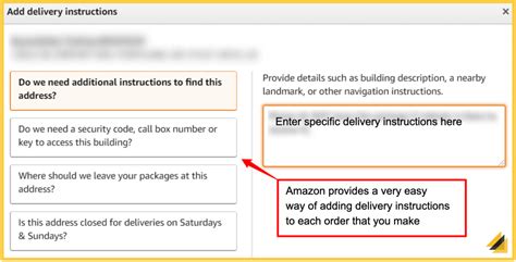 Amazon Instructions For Delivery