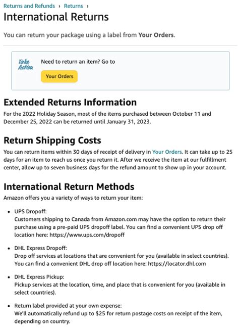 Amazon Instructions For Returns