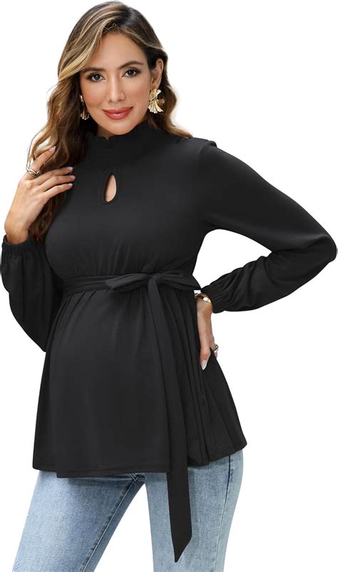 Women Maternity Dress Casual Solid Pregnancy Dress Ruffled Sleeveless