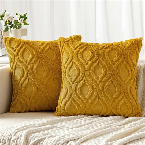 Amazon Mustard Throw Pillows