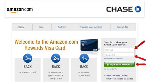 amazon my account credit card chase log