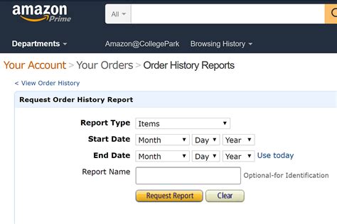 amazon my account order history free