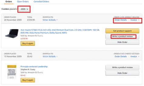 amazon my shopping cart past orders