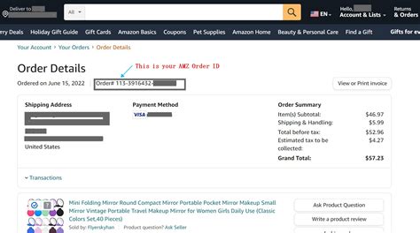 Amazon Ordering Number