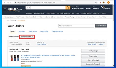 amazon orders my orders my account