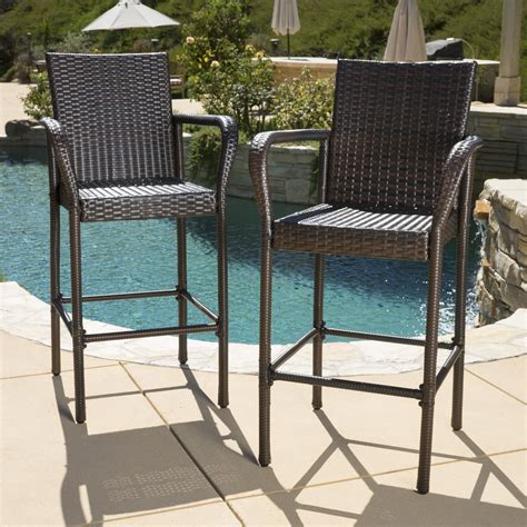 amazon outdoor wicker bar stools