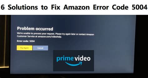 amazon prime error code 5004