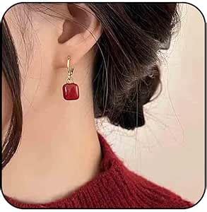 Amazon Red Coral Earrings