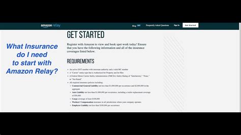 Amazon Relay Insurance Verification