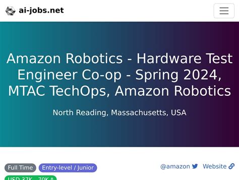 Amazon Robotics Hardware Engineer