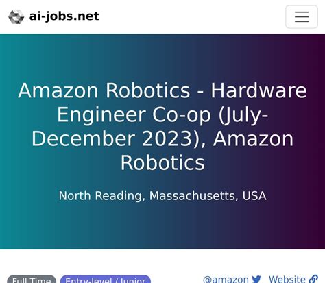 Amazon Robotics Hiring