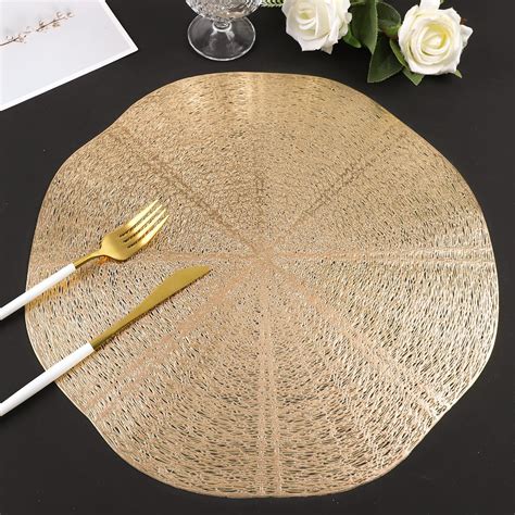 Amazon Round Gold Placemats
