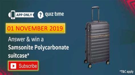 Amazon Samsonite Polycarbonate Suitcase Quiz