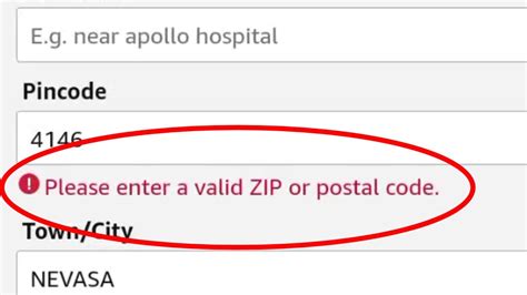 Amazon Says My Zip Code Is Invalid