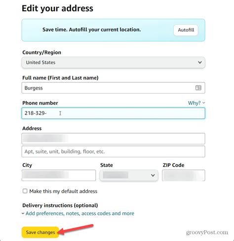 Amazon Seller Edit Address