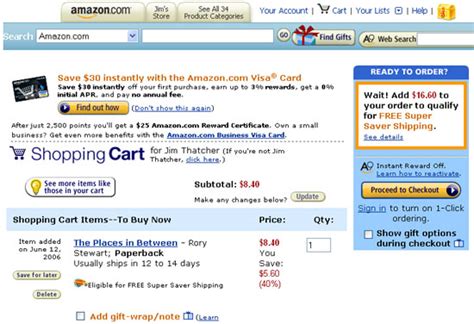 amazon shopping cart orders