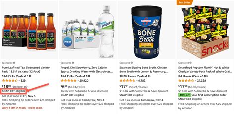 Amazon Snap Eligible Items