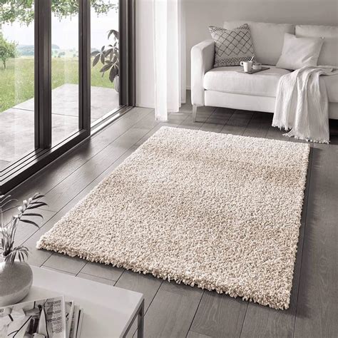 Wohnzimmer Teppich modern Kurzflor mit Uni Design in Anthrazit Größe