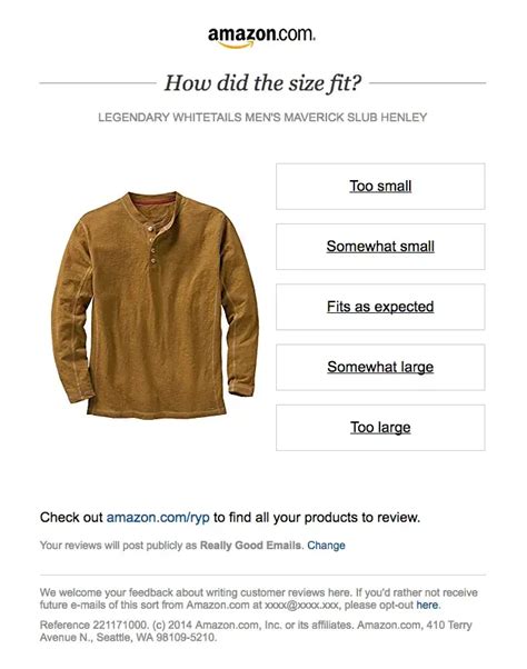 Amazon.ca Survey Email