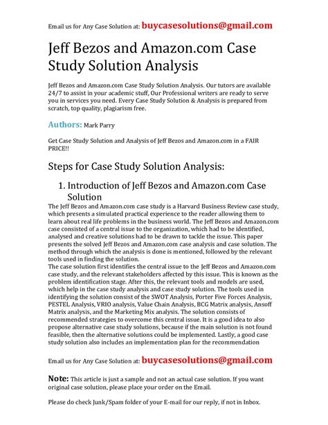 Amazon.com Case Study Analysis