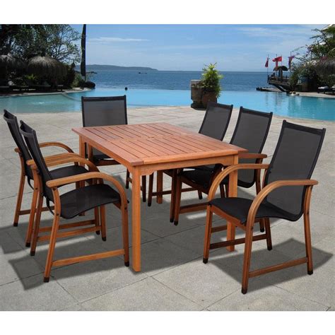 Amazonia Bahamas 7 Piece Rectangular Patio Dining Set