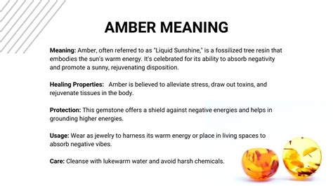 amber gemstone meaning