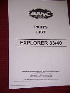 amc explorer parts list