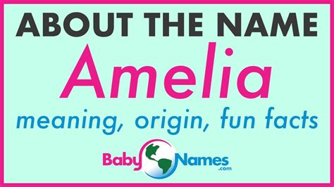 amelia name meaning girl