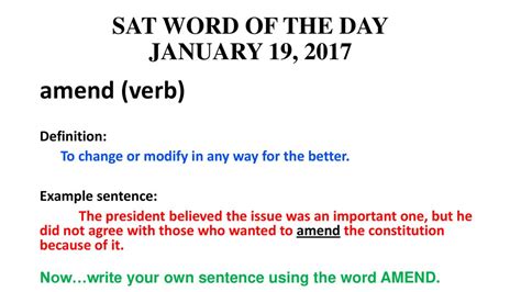 amend example sentence