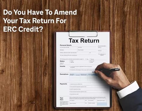 amend tax returns for erc