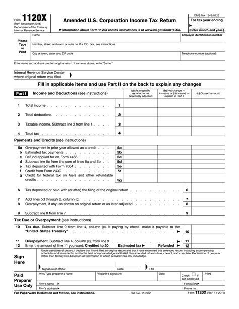 Amended Return Explanation Statement Examples 1120S