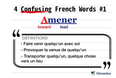 amener in french meaning