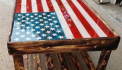 American Flag Coffee Table Diy