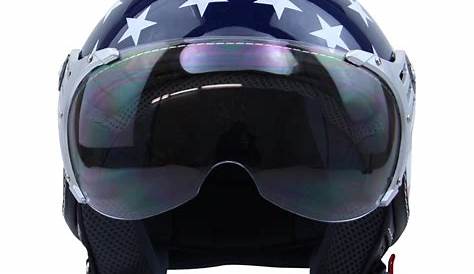USA Flag Motorcycle Helmet with American Eagle DOT Shorty Half Biker S