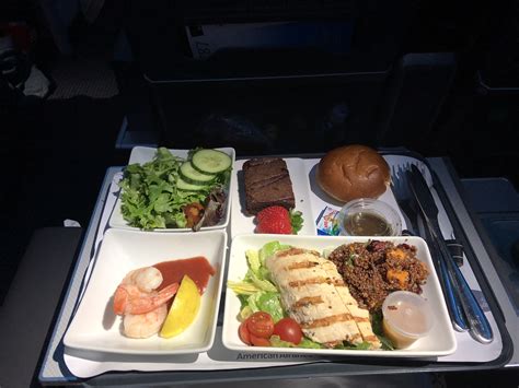 american airlines dinner menu