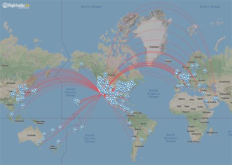 american airlines direct flight map from lax